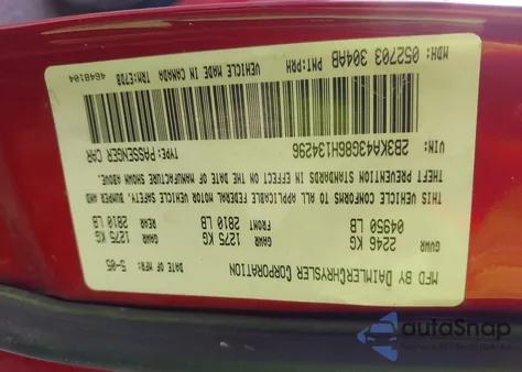 2006 Dodge Charger z USA, uszkodzony, nr VIN 2B3KA43G86H134296